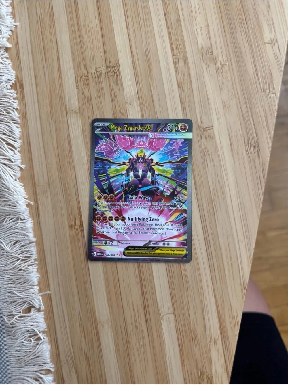 Pokemon Mega Zygarde EX Holographic Card - Purple, Blue, Pink